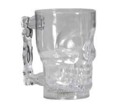 Párty pohár svítící lebka - kostlivec - Halloween - 10 x 14 cm - 700 ml