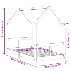 Vidaxl Dětská postel 80 x 160 cm masivní borové dřevo