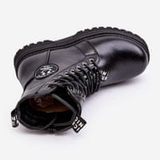 Dětské zateplené boty Trappers Black velikost 31