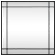Vidaxl Nástěnné zrcadlo černé 50 x 50 cm čtverec železo