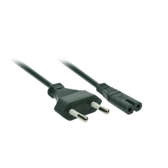 Solight  Napájecí kabel pro AV zařízení, 2-pin, 230V, 2,5A, sáček, 2m