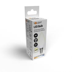 Solight  LED žárovka svíčka matná C37 6W, E14, 4000K, 510lm