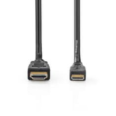 Nedis  HDMI kabel s Ethernetem, HDMI 1.4 A konektor - HDMI mini konektor, 2m