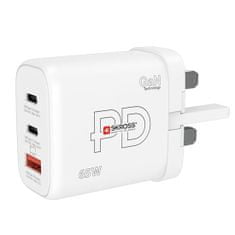 Skross  USB A+C nabíjecí adaptér Power charger 65W GaN UK, Power Delivery, typ G