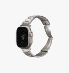 UNIQ OSTA Náramek z nerezové oceli pro Apple Watch 49/45/44/42 mm, stříbrný