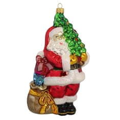 Decor By Glassor Vánoční figurka Santa se stromečkem