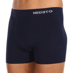 Nedeto 5PACK pánské boxerky bezešvé bambusové modré (5NDTB002S) - velikost XL