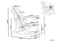 Beliani Zahradní houpací křeslo červené ADIRONDACK