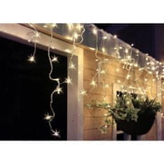 Solight Solight LED vánoční závěs, rampouchy, 360 LED, 9m x 0,7m, přívod 6m, venkovní, teplé bílé světlo 1V401-WW