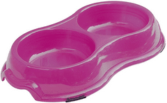 Nobby Plastová dvojitá miska růžová 2x325ml