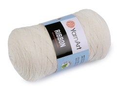 Kraftika 1ks (769) hnědá špagety ploché ribbon 250g yarnart