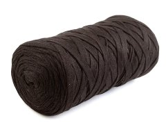 Kraftika 1ks (769) hnědá špagety ploché ribbon 250g yarnart