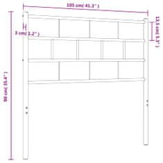 Vidaxl Kovové čelo postele bílé 100 cm
