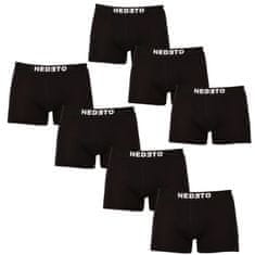 Nedeto 7PACK pánské boxerky černé (7NDTB001-brand) - velikost M