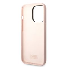 Karl Lagerfeld  Liquid Silicone Ikonik NFT Zadní Kryt pro iPhone 15 Pro Pink