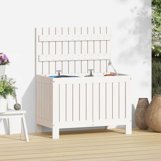 Vidaxl vidaXL Garden Box Bílý 76x42,5x54 cm Masivní borovicové dřevo