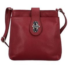 Delami Vera Pelle Dámská kožená malá crossbody Azura, vínová