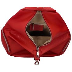 Delami Vera Pelle Stylový dámský kožený batoh Celine, červená