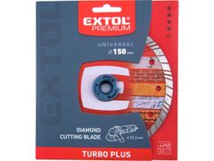 Extol Premium Kotouč diamantový řezný TURBO PLUS - suché i mokré řezání, O 150x22,2x2,5mm