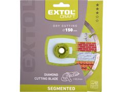 Extol Craft Kotouč diamantový řezný segmentový - suché řezání, O 150x22,2x2,3mm