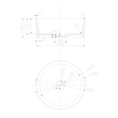 SAPHO THIN umyvadlo na desku, Rockstone, ? 38 cm, bílá mat WN548 - Sapho