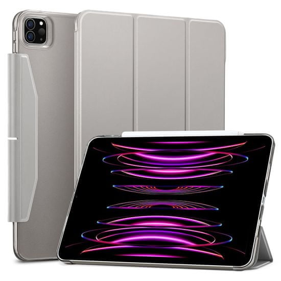 ESR Ascend Trifold pouzdro na iPad Pro 12.9'' 2021 / 2022, šedé