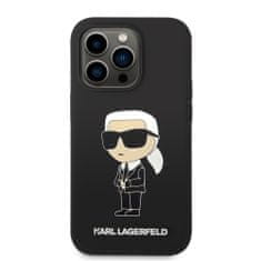 Karl Lagerfeld NFT silikonový kryt pro iPhone 15 Pro Černá