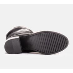 Černé kožené boty 0812b-001-3 velikost 41