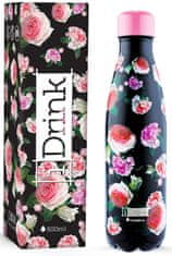 I-Drink Nerezová kovová termoska, vzor růže, 500 ml