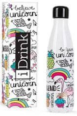 I-Drink Nerezová kovová termoska, vzor unicorn, 500 ml - rozbaleno