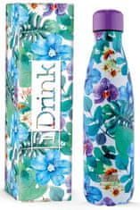 I-Drink Nerezová kovová termoska, vzor orchids 500 ml