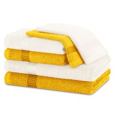 AmeliaHome Sada 6 kusů ručníků AVIUM klasický styl oranžová
