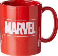 CurePink Keramický hrnek Marvel: Logo (objem 315 ml) červený