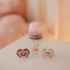 Canpol babies Antikoliková lahev EasyStart se svítícími úchyty SLEEPY KOALA 120ml růžová