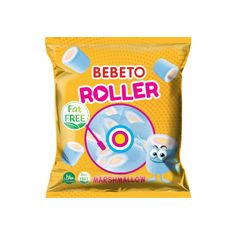 Bebeto  pěnové želé Marshmallow Roller 60g (závěs 12 ks)
