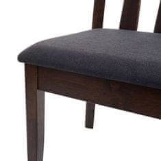 MCW Sada 6 jídelních židlí G46, kuchyňská židle Židle, látka/textil masiv ~ tmavý rám, tmavě šedá