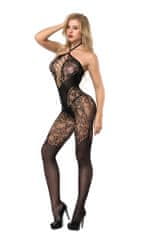 Temptly Krajkové body s efektním bodystocking výstřihem