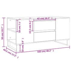 Vidaxl Konferenční stolek dub sonoma 102x44,5x50 cm kompozitní dřevo