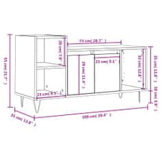 Vidaxl TV skříňka bílá 100x35x55 cm kompozitní dřevo