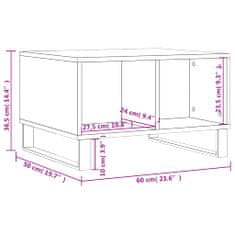 Vidaxl Konferenční stolek kouřový dub 60x50x36,5 cm kompozitní dřevo