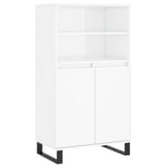 Vidaxl Skříň highboard bílá s vysokým leskem 60 x 36 x 110 cm kompozit