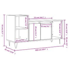 Vidaxl TV skříňka šedá sonoma 100x35x55 cm kompozitní dřevo