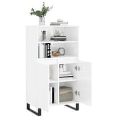 Vidaxl Skříň highboard bílá s vysokým leskem 60 x 36 x 110 cm kompozit