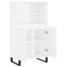 Vidaxl Skříň highboard bílá s vysokým leskem 60 x 36 x 110 cm kompozit