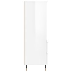 Vidaxl Skříň highboard bílá s vysokým leskem 40 x 36 x 110 cm kompozit