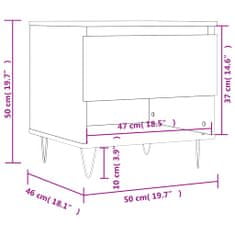 Vidaxl Konferenční stolky 2 ks betonově šedé 50 x 46 x 50 cm kompozit