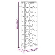 Petromila Stojan na víno na 27 lahví černý 34 x 18 x 100 cm tepané železo
