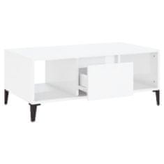 Vidaxl Konferenční stolek bílý s leskem 90x50x36,5 cm kompozitní dřevo