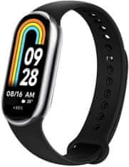 FIXED Silikonový řemínek Silicone Strap pro Xiaomi Mi Band 8, černý, FIXSSTB-1176-BK