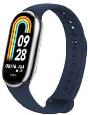 FIXED Silikonový řemínek Silicone Strap pro Xiaomi Mi Band 8, modrý, FIXSSTB-1176-BL